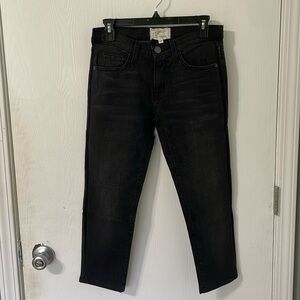 Current/Elliott NWT The Fling Black Mid-Rise Capris Jeans Size 23 (Fits Like 28)